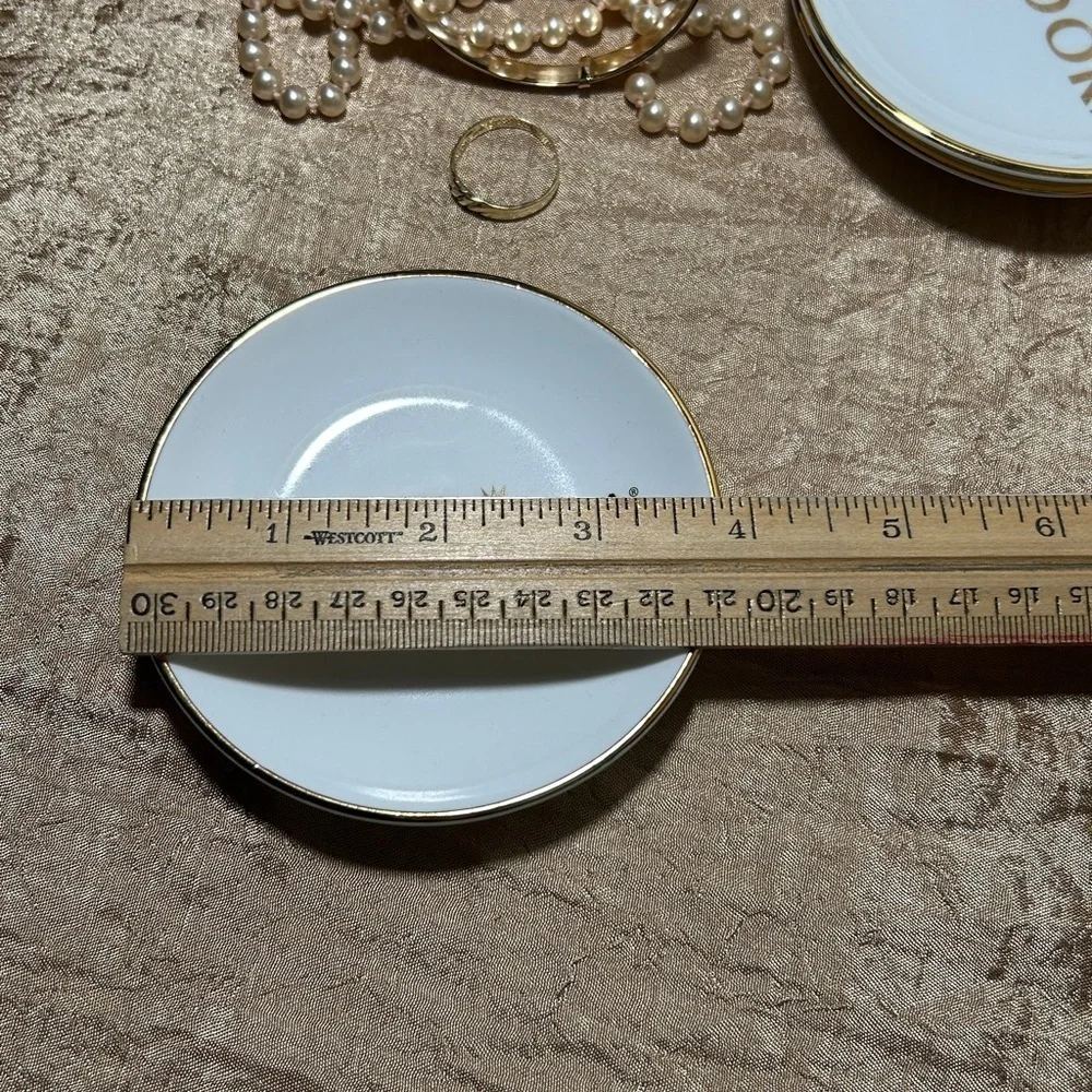 Pandora White and Gold Jewelry Holders (Set of 3 Pieces)